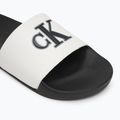 Calvin Klein infradito uomo YM0YM01281 Jelly Mono PU Bright White/Black 7