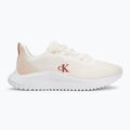 Calvin Klein scarpe donna YW0YW01851 Eva Runner L-Up Mix Mesh Logo Ck bianco brillante/nero 2