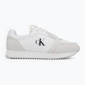 Calvin Klein scarpe da uomo YM0YM01326 Retro Runner Sock Lace Up Ny-Su Bianco/Nero brillante 2