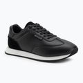 Calvin Klein scarpe da uomo HM0HM01871 Low Prof Runn Laceup Perf Lth Nero/Bianco brillante