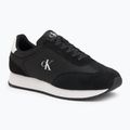 Calvin Klein scarpe da uomo YM0YM01325 Retro Runner Lace Up Ny-Su Nero/Bianco brillante