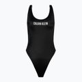 Costume da bagno intero donna Calvin Klein Scoop Back One Piece Logo nero