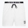 Pantaloncini da bagno Calvin Klein Medium con doppia cintura da uomo, bianco
