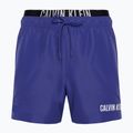 Pantaloncini da bagno Calvin Klein Medium Double WB da uomo laguna di mezzanotte