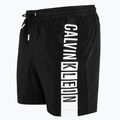 Pantaloncini da bagno Calvin Klein Medium con coulisse e grafica da uomo, nero 3