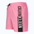 Pantaloncini da bagno Calvin Klein Medium con coulisse e grafica da uomo in rosa 3
