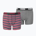 Boxer PUMA Printed Basic per bambini 2 paia di nastri rossi