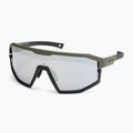 Occhiali da sole Rogelli Recon verde militare/fumo