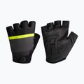 Guanti da ciclismo Rogelli Hero II da uomo nero/fluoro/grigio