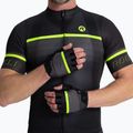 Guanti da ciclismo Rogelli Hero II da uomo nero/fluoro/grigio 2
