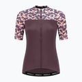 Maglia ciclismo donna Rogelli Essential Graphic bordeaux/corallo 4