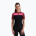 Maglia da ciclismo da donna Rogelli Core Block W black/bordeaux/pink