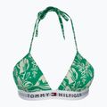 Tommy Hilfiger Triangolo Fisso Stampa Schiuma top costume da bagno colorato verde olimpico tropicale