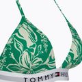 Tommy Hilfiger Triangolo Fisso Stampa Schiuma top costume da bagno colorato verde olimpico tropicale 3
