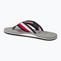 Tommy Hilfiger Corporate Beach Sandal da uomo infradito argento antico 3
