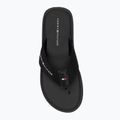 Tommy Hilfiger Uomo Sandalo da spiaggia in pelle nero infradito 5