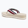 Tommy Hilfiger infradito donna Corp Mid Wedge Beach Sandal muslin 3