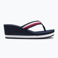 Tommy Hilfiger infradito donna Corporate Wedge Beach Sandal blu spaziale 2