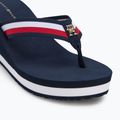 Tommy Hilfiger infradito donna Corporate Wedge Beach Sandal blu spaziale 7