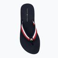 Tommy Hilfiger infradito donna Corp Mid Wedge Beach Sandal blu spaziale 5