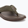 Tommy Hilfiger Uomo Molded Web Beach Flip Flops Sandalo verde militare 7