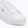 Tommy Hilfiger scarpe da ginnastica da donna Vulc Canvas Lace Up bianco 7
