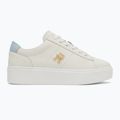 Scarpe Tommy Hilfiger Platform Court donna ecrù/blu chiaro 2