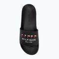 Tommy Hilfiger Flags Pool Slide nero da uomo 6