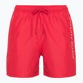 Tommy Hilfiger pantaloncini da bagno con coulisse uomo medio rosso