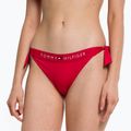 Tommy Hilfiger Costume da bagno sfacciato con laccetti laterali, fondo rosso 4