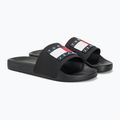Tommy Jeans Flag Pool Slide Ess donna nero 4