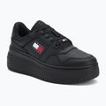 Scarpe donna Tommy Jeans Retro Basket Flatform Ess triple black