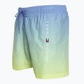 Tommy Hilfiger pantaloncini da bagno medi con coulisse e stampa ombreggiata blu incantesimo/giallo tulipano da uomo 3