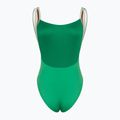 Tommy Jeans costume da bagno intero verde con schiena a scacchiera 2