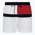 Tommy Hilfiger Uomo Pantaloncini da bagno con coulisse media, bianco ottico