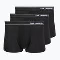 Boxer da uomo KARL LAGERFELD Stripe Logo Micro Trunk 3 paia black