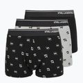 Boxer uomo KARL LAGERFELD Ikon Aop Trunk 3 paia karl dot/ash black