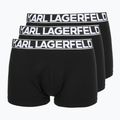 Boxer uomo KARL LAGERFELD Bold Elastic Trunk 3 paia black