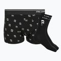 Set boxer e calzini da uomo KARL LAGERFELD Ikon Trunk aop karl dot black