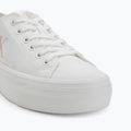 Scarpe da ginnastica Calvin Klein donna YW0YW01763 Vulc Flatform Low Cv MG triplo bianco brillante 5