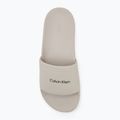 Calvin Klein infradito uomo HM0HM01754 Pool Slide Ck Square feather grigio 5