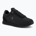 Scarpe da uomo Calvin Klein YM0YM01217 Runner Sock Laceup Mg Canvas triple nero