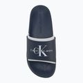 Calvin Klein YM0YM00361 Uomo Slide Rubber Neoprene Monologo navy/oyster mushroom infradito 5