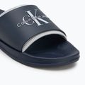 Calvin Klein YM0YM00361 Uomo Slide Rubber Neoprene Monologo navy/oyster mushroom infradito 7