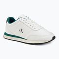 Scarpe uomo Calvin Klein YM0YM01355 Retro Runner Essential Leather bright white/galapagos