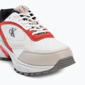 Scarpe da uomo Calvin Klein YM0YM01379 Hike Runner Mesh MIX bright white/grey/flame scarlet 7