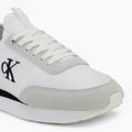 Scarpe da donna Calvin Klein YW0YW02060 Retro Runner Sock Laceup Mix Mat bright white/black/marshmallow 7
