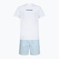Pigiama da uomo Calvin Klein LV00NM2903 classic white top/aurora stripe