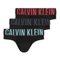 Slip da uomo Calvin Klein 000NB3610A Hip Brief 3 pairs black w/ombre blue logo/black w/c