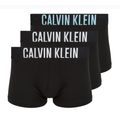 Boxer da uomo Calvin Klein 000NB3608A Trunk 3 pairs black with harbor mist logo/ black with
